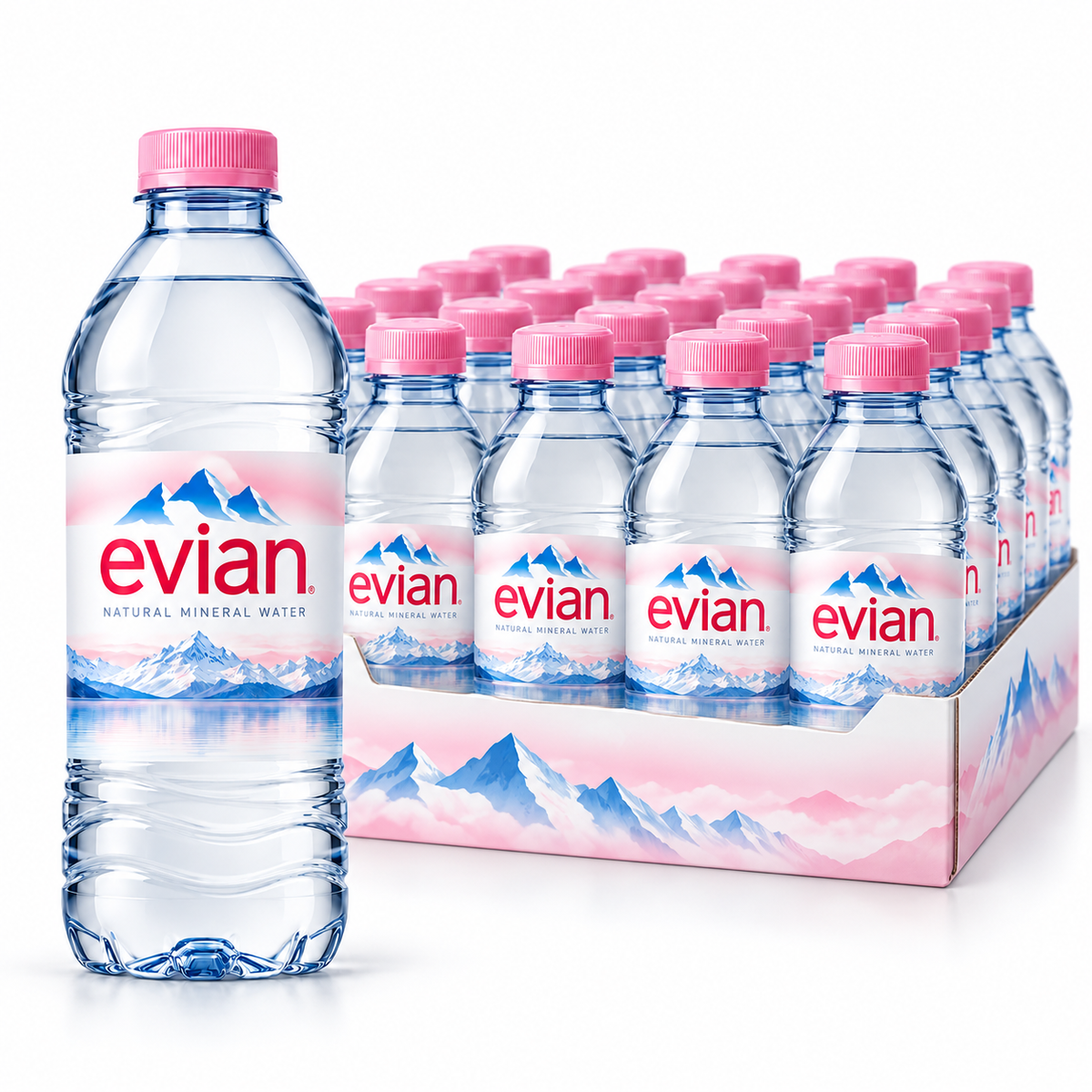Evian Still Natural Mineral Water – 24 Bottle Case