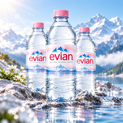 Evian Still Natural Mineral Water – 24 Bottle Case