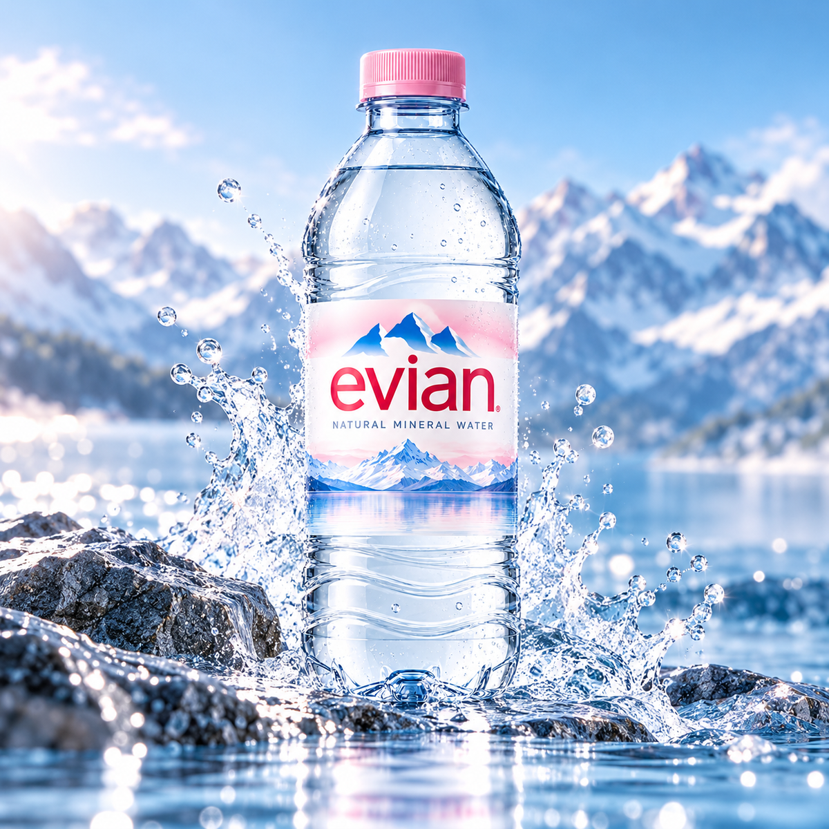 Evian Still Natural Mineral Water – 24 Bottle Case