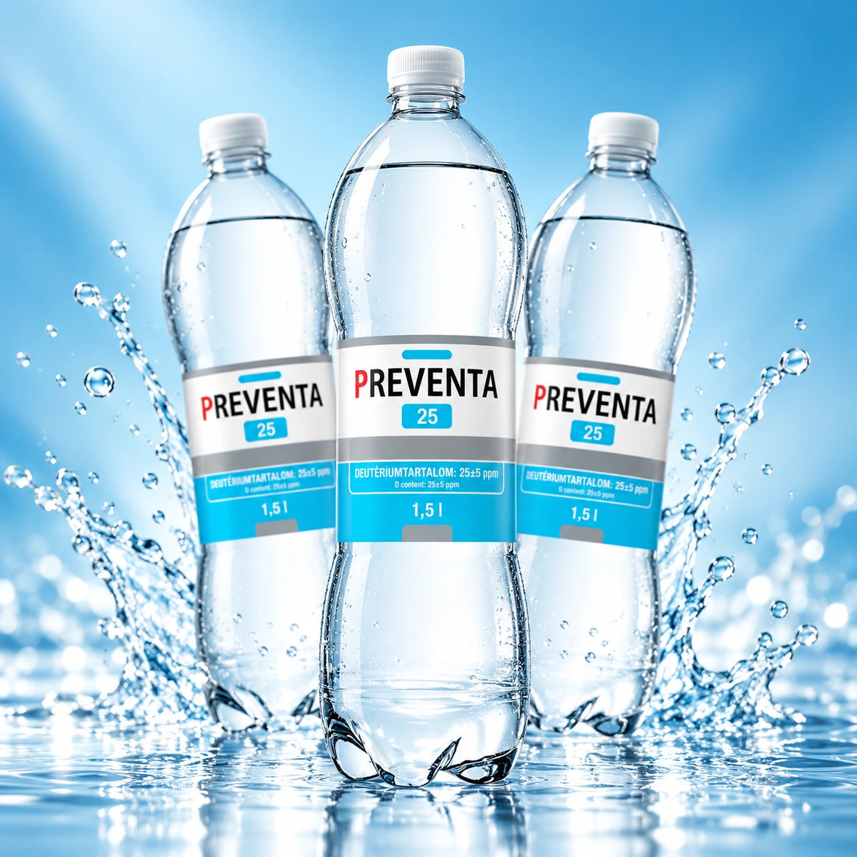 Preventa 25ppm deuterium depleted water case of 12 x 1.5L bottles